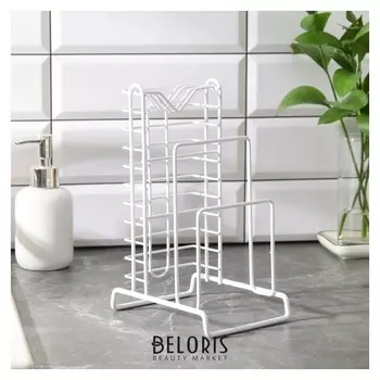 Подставка для ножей и разделочных досок, цвет белый