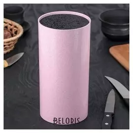 Подставка для ножей «Нежность», 22×11 см, цвет розовый