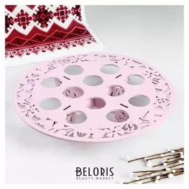 Подставка для яиц на 12 шт., 26х26х5 см, розовый пастель