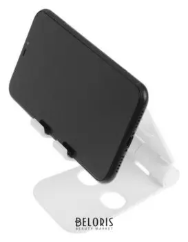 Подставка для телефона, регулируемая высота, силиконовые вставки, белая мятая упаковка