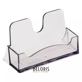 Подставка для визиток, тонированная, серая