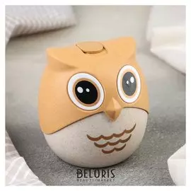 Подставка для зубочисток «Совушка», 8×8 см, цвет бежево-песочный