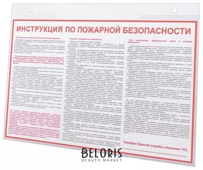 Подставка настенная для рекламных материалов большого формата (420х297 мм), А3, горизонтонтальная, Brauberg