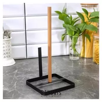 Подставка под бумажные полотенца, 31×5×15×15 см, цвет чёрный