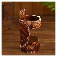 Подставка под бутылку "Черепашка" дерево 14х14х25 см