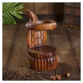 Подставка под бутылку дерево "Морская черепаха" 12х10х25 см