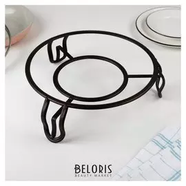 Подставка под горячее глубокая «Казан», 26,5×26,5×8,3 см, цвет коричневый