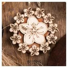 Подставка под горячее «Лилия», D=11 см, можжевельник