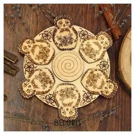 Подставка под горячее «Матрешка», D=20 см, можжевельник