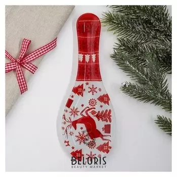 Подставка под ложку "Новогодний узор", 24,2 х 9,1 см