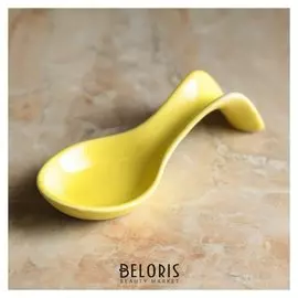 Подставка под ложку, жёлтая, 15 см