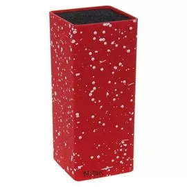 Подставка под ножи с наполнителем «Зефир», квадратная, цвет красный