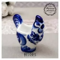 Подставка под яйцо "Петух", гжель