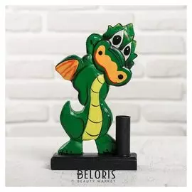 Подставка под ручки и карандаши "Дракон" дерево 17х5,5х18 см