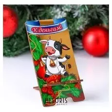 Подставка под телефон "К деньгам!" телёнок