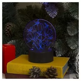 Подставка световая "Воздушные шары", 10 Led, Usb, 3*aа (Не в компл), RGB