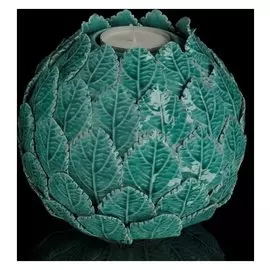 Подсвечник "Артишок" бирюзовый глянцевый