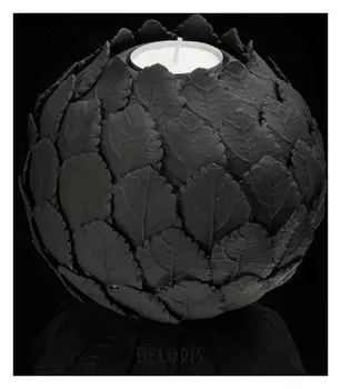 Подсвечник "Артишок" черный матовый