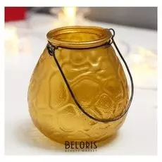 Подсвечник "Черепашка" золото 10х6,5 см