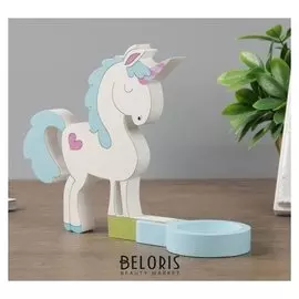 Подсвечник на 1 свечу "Единорог с сердечком" 16,5х24х7,3 см