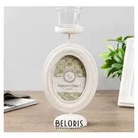 Подсвечник на 1 свечу с фоторамкой 9х12 см "Овал" 29х13,5х8 см