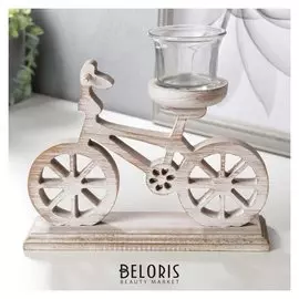 Подсвечник на 1 свечу "Велосипед" 17х20х7 см