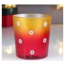 Подсвечник "Хоровод снежинок" 8,5х7,8 см