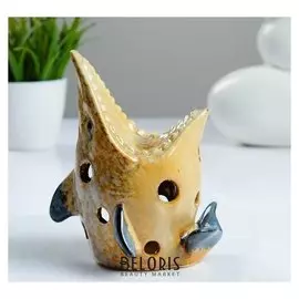 Подсвечник керамический "Осетр" 12*12*16 см