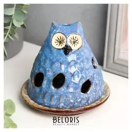 Подсвечник "Филин-гора" 12х12х12 см