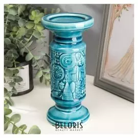 Подсвечник на 1 свечу "Колонна лесная" 19х8,8х8,8 см