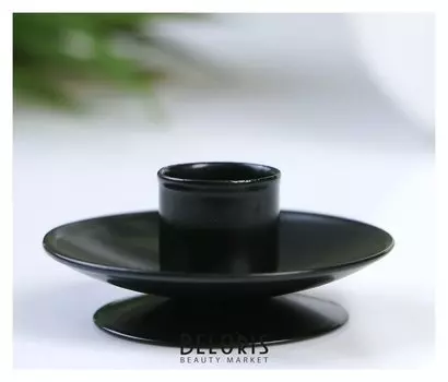 Подсвечник лотос 2Н черный
