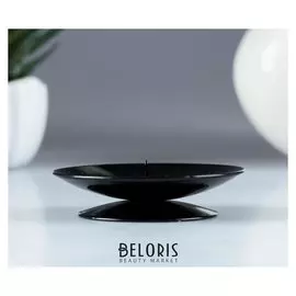 Подсвечник лотос черный муар