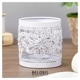 Подсвечник на 1 свечу "Кружевной цветок" 9х8х8 см