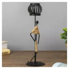 Подсвечник на 1 свечу Абориген у фонаря 32,5х10,5х10,5 см