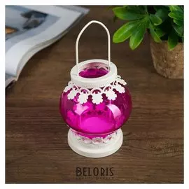 Подсвечник на 1 свечу "Фонарик Витраж" 17х8х8 см