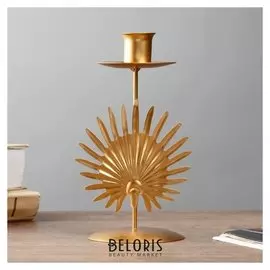 Подсвечник на 1 свечу "Лист веер" 17,8х9х10 см