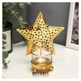 Подсвечник на 1 свечу Звезда 13х12х6,7 см