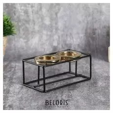 Подсвечник на 2 свечи "Строгость" 6х15х8 см