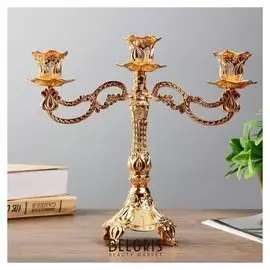 Подсвечник на 3 свечи "Узорный" 25х27,5х9 см