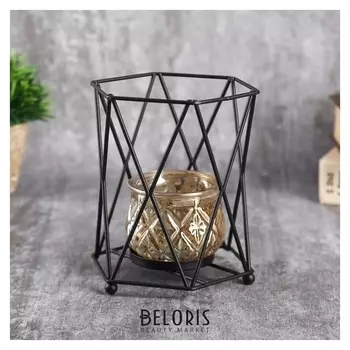 Подсвечник на 1 свечу "Параллельная вселенная" 15х13х11,5 см