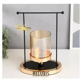 Подсвечник на 1 свечу Стрекоза и колодец 29х19,5х13,5 см