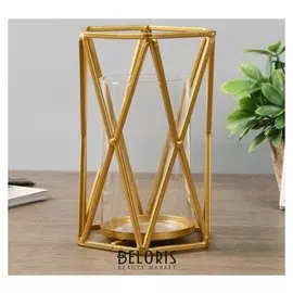 Подсвечник на 1 свечу "Треугольники" 20х13,5х13,5 см