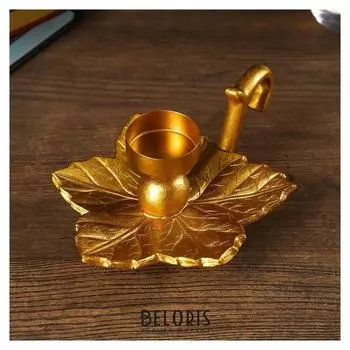 Подсвечник на 1 свечу "Кленовый лист" 6,5х18х13 см