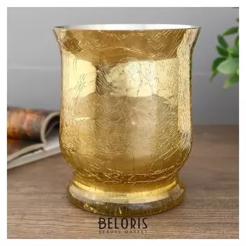 Подсвечник на 1 свечу "Кракелюр" 15х12,8х12,8 см