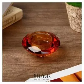 Подсвечник на 1 свечу "Кристалл круг" 3,7х7,5х7,5 см