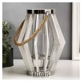 Подсвечник на 1 свечу "Лофт. Треугольники" 21х18,5х18,5 см