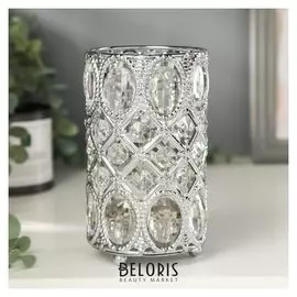 Подсвечник на 1 свечу "Овалы и ромбы" 14,5х8,5х8,5 см