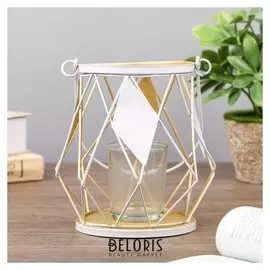 Подсвечник на 1 свечу "Ромбы" 13х11х11 см