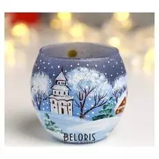Подсвечник Новогодний пейзаж 7,5 х8 см