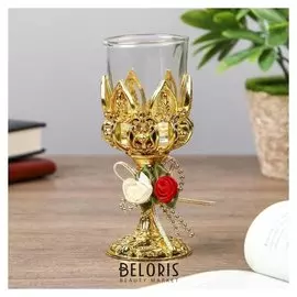 Подсвечник на 1 свечу "Розочки" 13х6х6 см